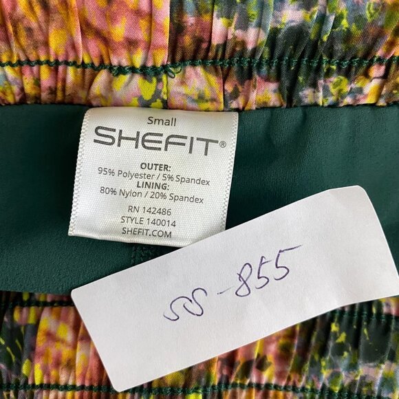 Shefit‎ Shorts Multicolored Print Athletic Polyester Blend Women's Small - Picture 2 of 8